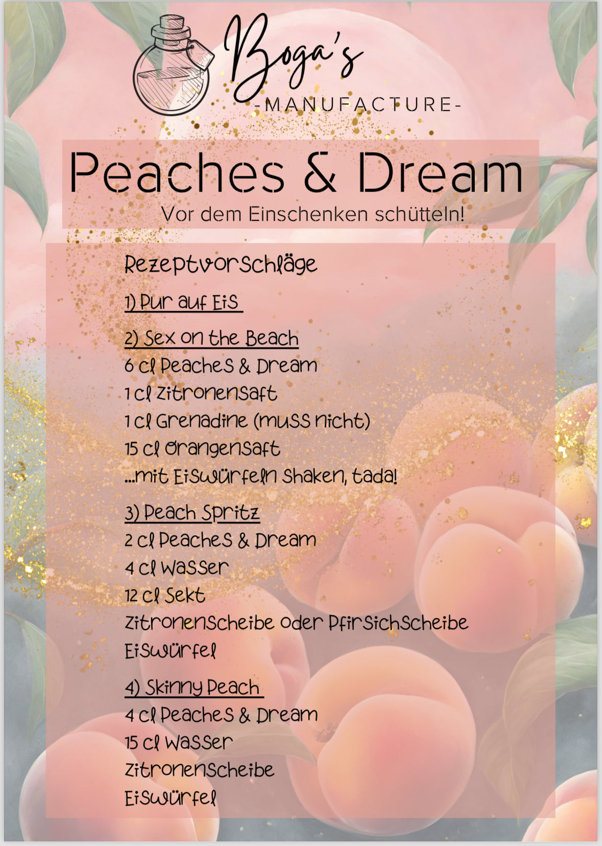 Peaches & Dream 500ml 30% Vol.