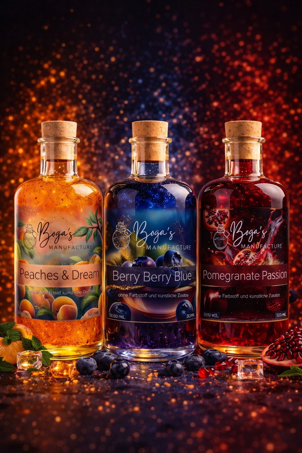 3er Bundle: Peaches & Dream, Berry Berry Blue, Pomegranate Passion